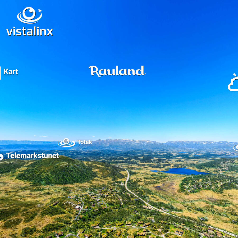 Rauland (Norway) A year-round experience: skiing and snow adventures in winter, hiking, biking and lake activities in summer. Click to explore in 360°