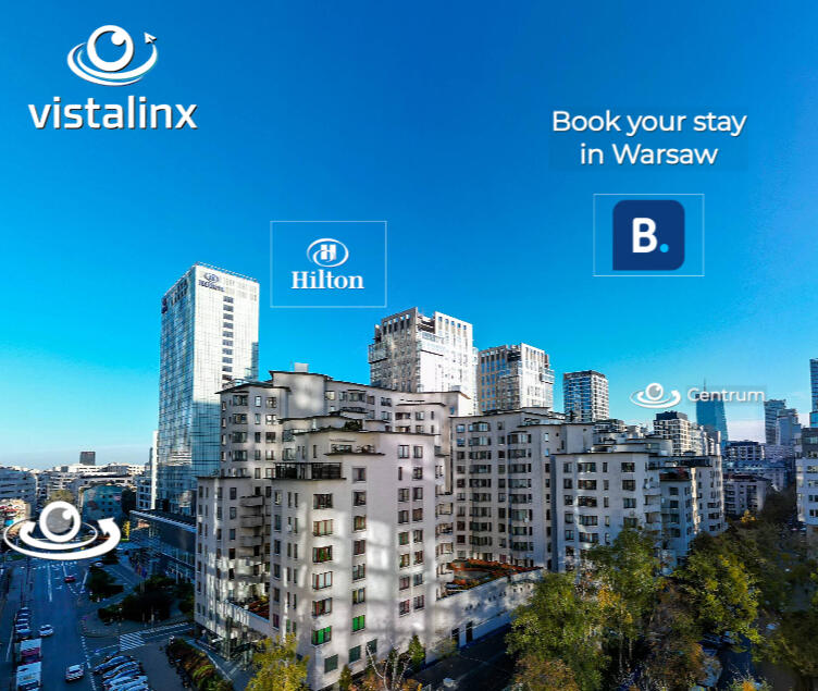 Warsaw (Poland) Step into Warsaw with VistaLINX – a 360° interactive tour connecting heritage, architecture and innovation.